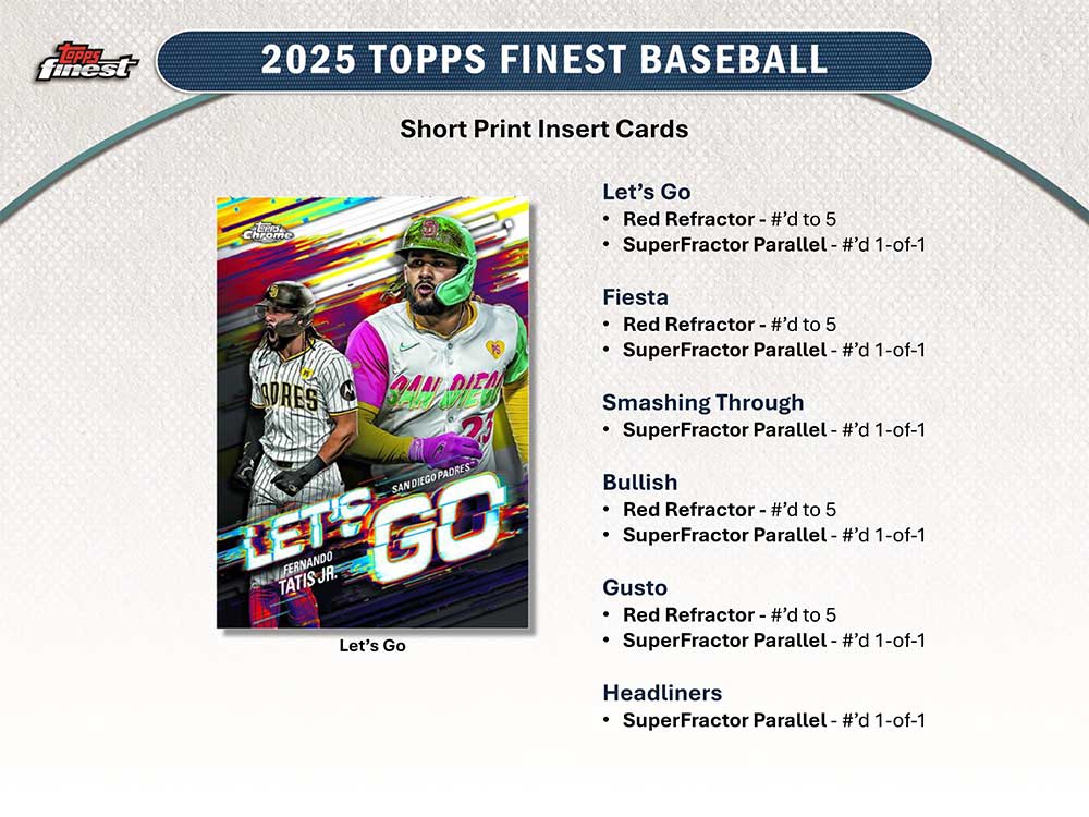 MLB 2025 Topps Finest Baseball Hobby Box 8/13入荷 ｜カード
