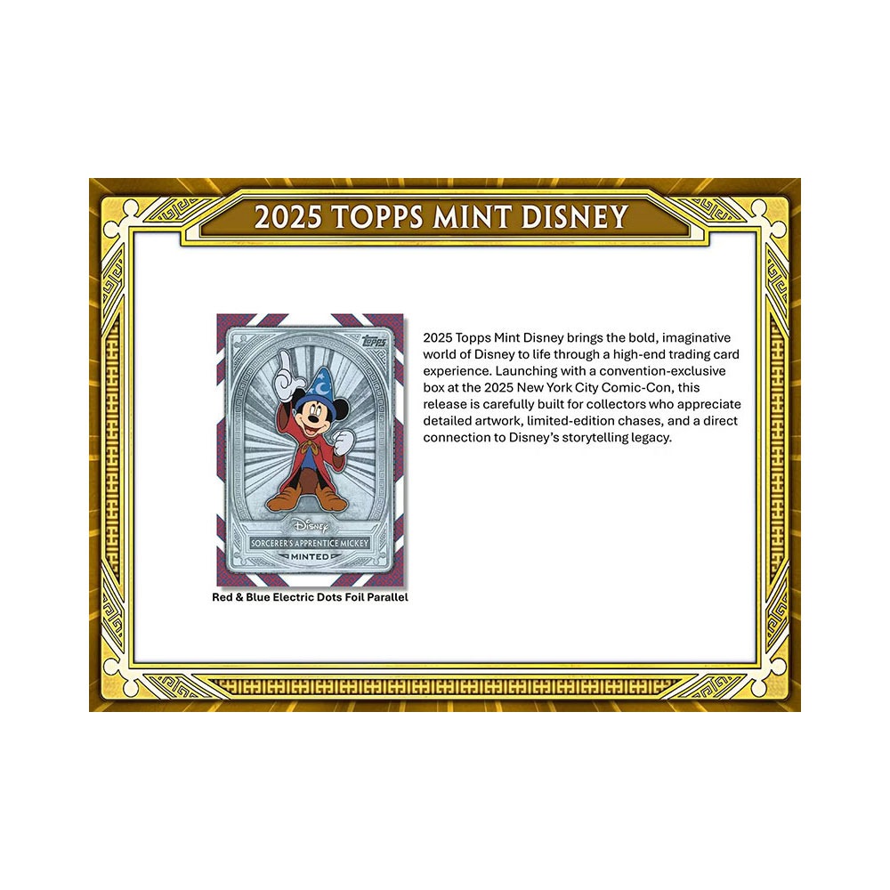 2025 Topps Mint Disney Hobby Box 12/5入荷！ ｜カードファナティック