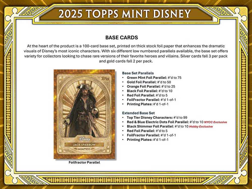 2025 Topps Mint Disney Hobby Box 12/5入荷！ ｜カードファナティック