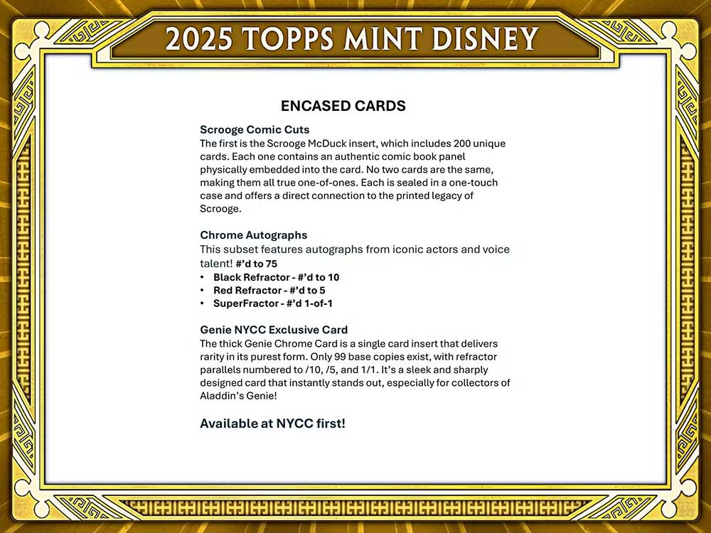 2025 Topps Mint Disney Hobby Box 12/5入荷！ ｜カードファナティック