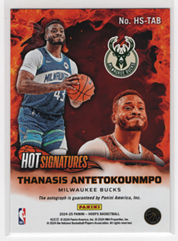 Thanasis Antetokounmpo【2024-25 Panini Hoops】Auto ｜カード