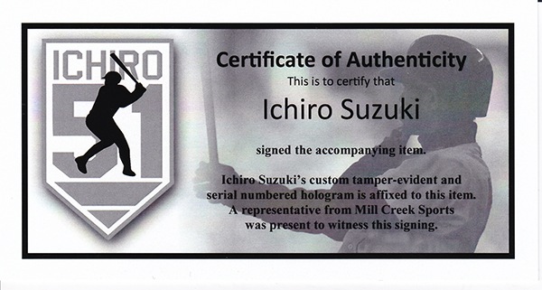 イチロー 4000本安打記念 直筆サインフォト 8x10 (Ichiro Suzuki