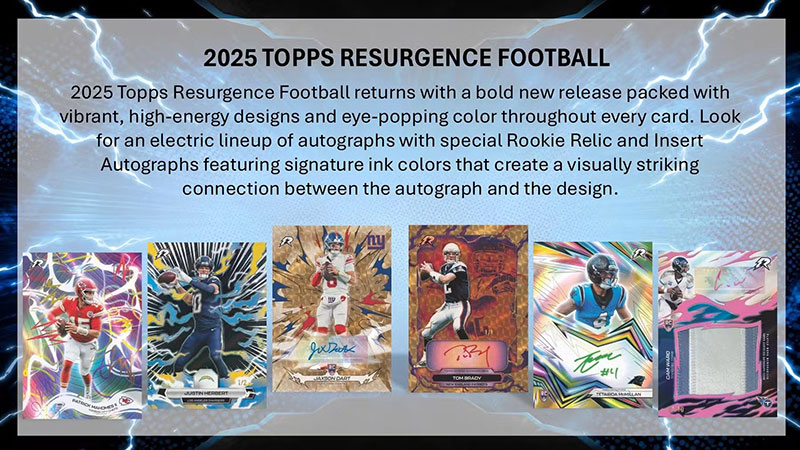 予約)NFL 2025 Topps Resurgence Football Hobby Box 8/1入荷予定