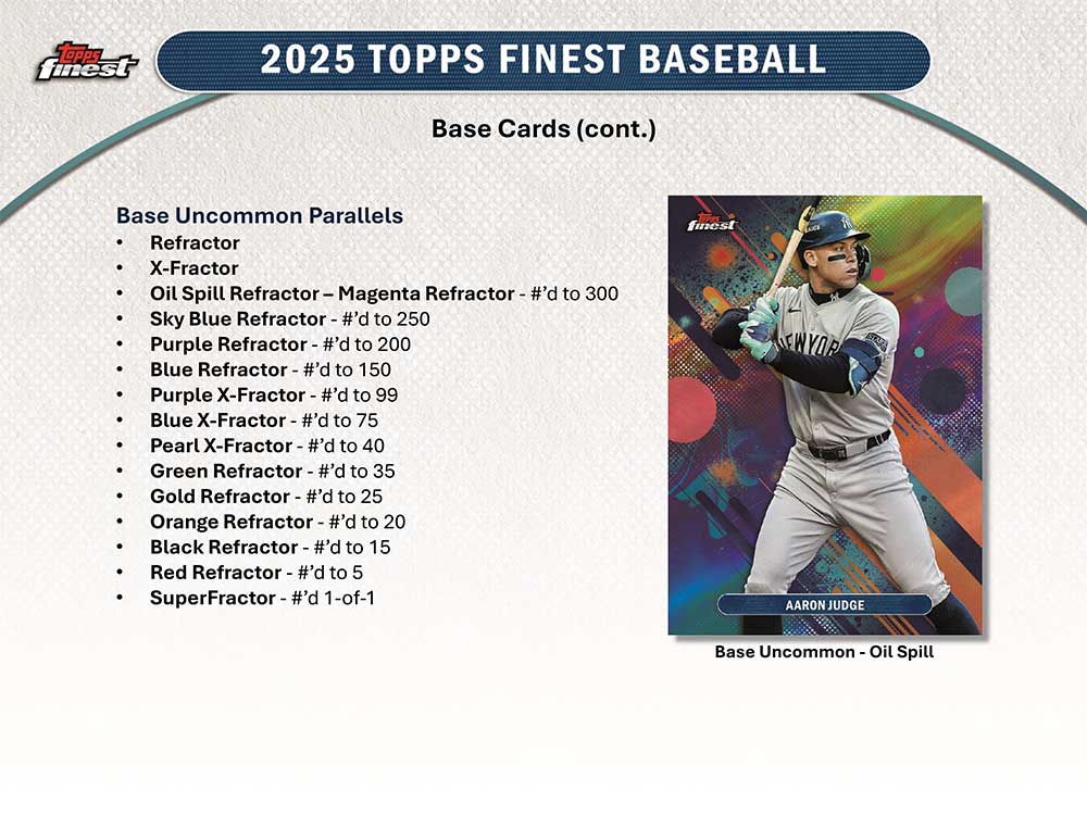 MLB 2025 Topps Finest Baseball Hobby Pack 8/13入荷 ｜カード