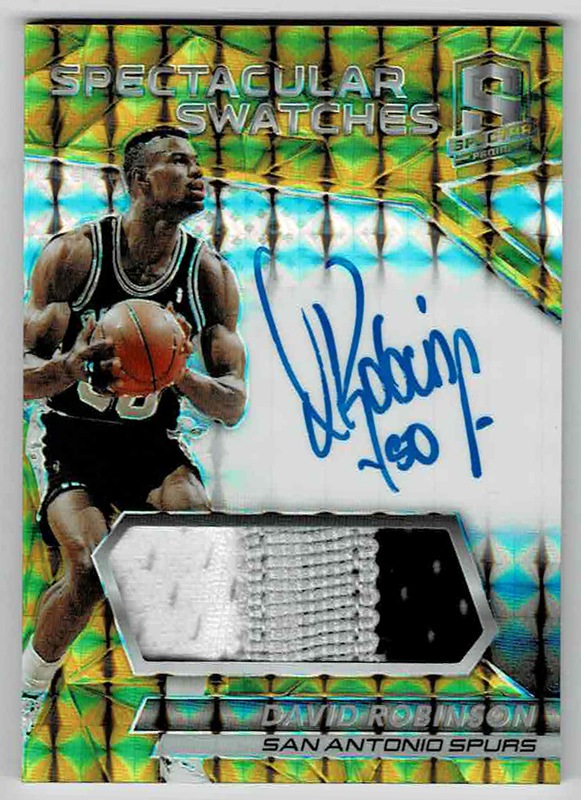 デビッド・ロビンソン NBA 2016-17 Panini Spectra Spectacular Swatches Auto Gold 10枚限定 (07/10) / David Robinson-カードファナティック