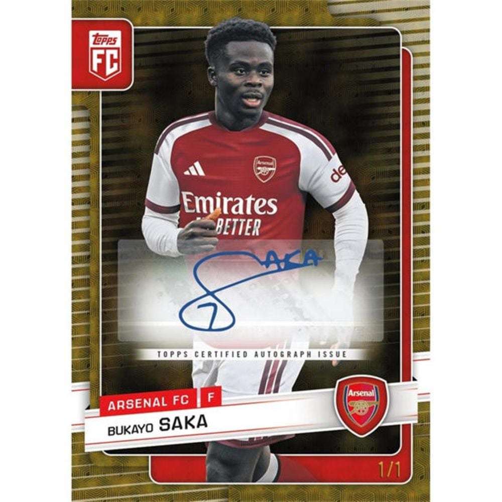 バ*ん様 TOPPS ART CARD 世界に２枚 2026-27 Topps Arsenal Collector Tin Soccer 10/7入荷 ｜カード