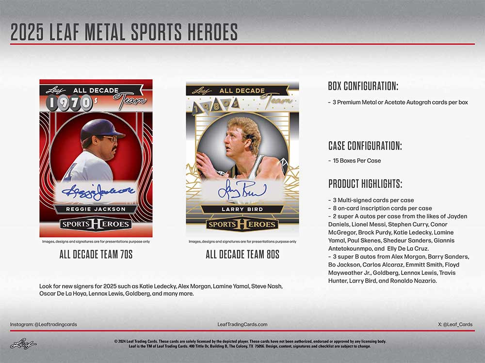 Bo Leaf Metal Sports Heroes Box 6⁄23入荷！※Leaf Proof Pack Etsy
