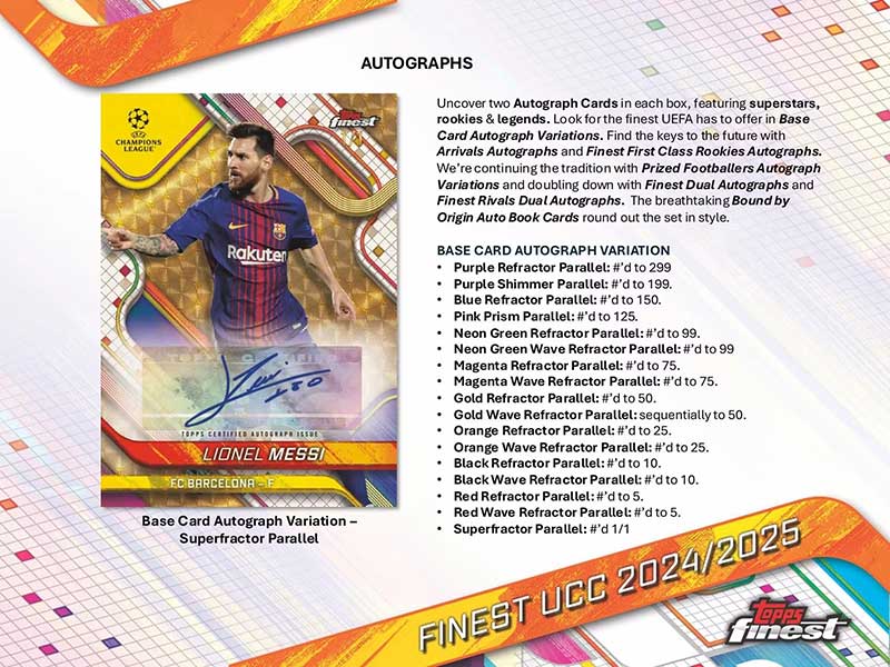 2024-25 Topps Finest UEFA Club Competitions Soccer Box 6/27入荷