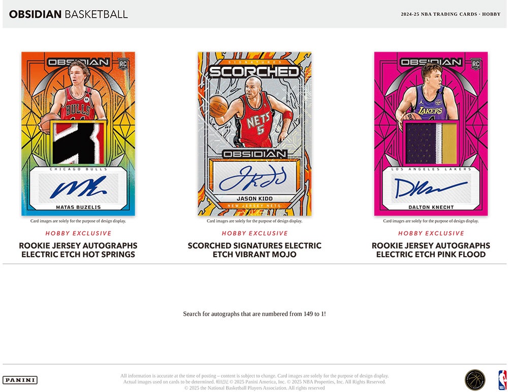 NBA 2024-25 Panini Obsidian Basketball Hobby Box 9/16入荷
