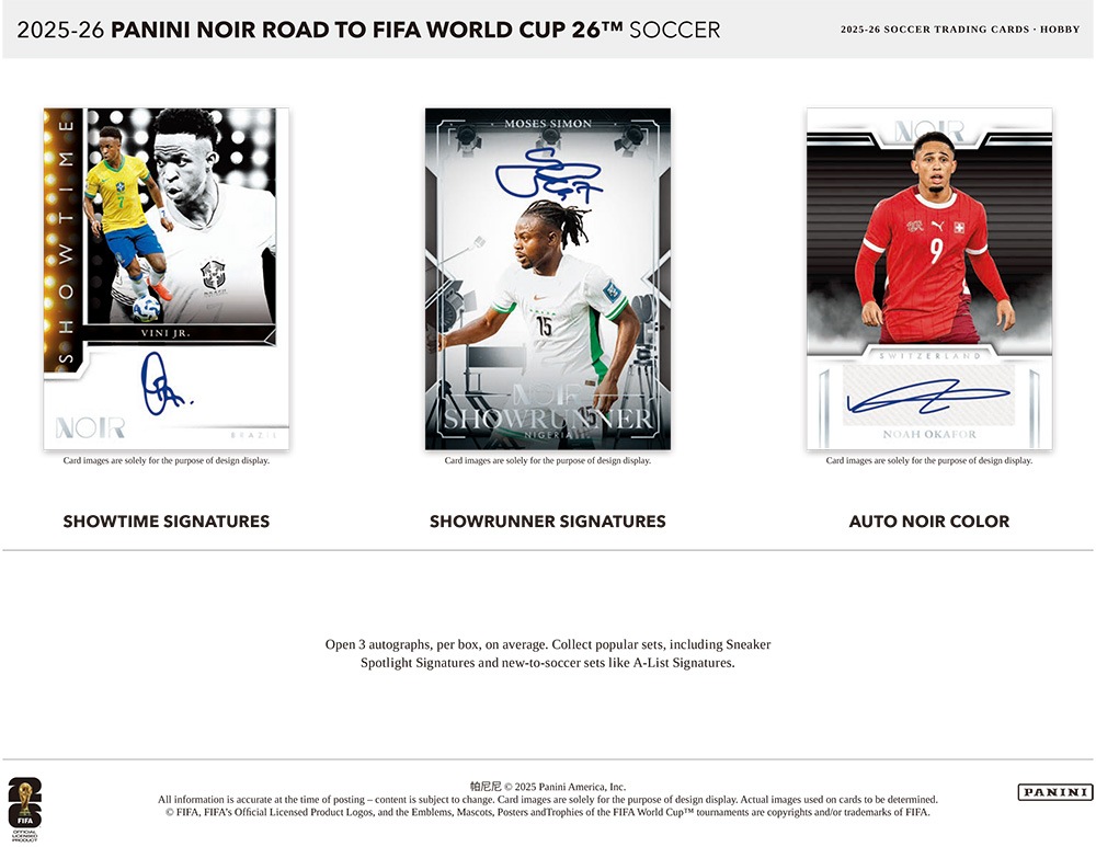 2025-26 Panini Noir Road to FIFA World Cup 2026 Soccer Hobby Box 5