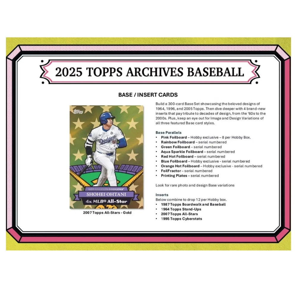 TOPPS 2025 ARCHIVES SIGNATURE新品未開封　1BOX 2025 Archives Signature Series Active Baseball