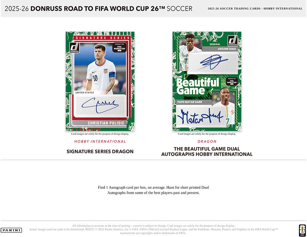 2025-26 Panini Donruss Road to FIFA World Cup 2026 Soccer Hobby
