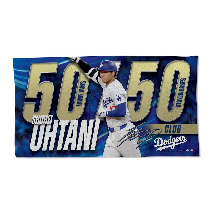 大谷翔平特大スポーツタオル 大谷翔平 50/50クラブ ロッカールームタオル ロサンゼルス