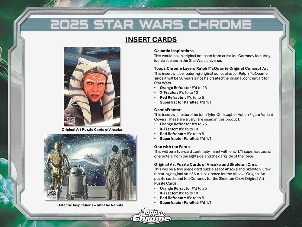 予約)2025 Topps Star Wars Chrome Galaxy Hobby Box 12/15入荷予定