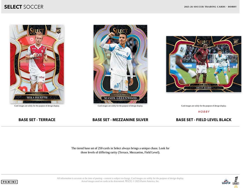 2025-26 Panini Select Ligue 1 Soccer Hobby H2 Box 6/6入荷 ｜カード