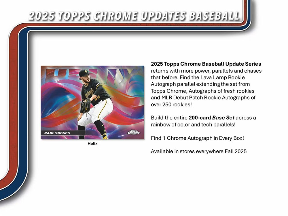 予約）MLB 2025 Topps Chrome Update Series Baseball Hobby Box 12/15