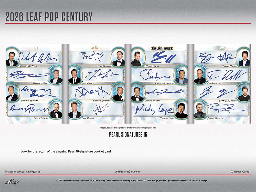 2026 Leaf Pop Century Trading Cards Box 3/27入荷！ ｜カード