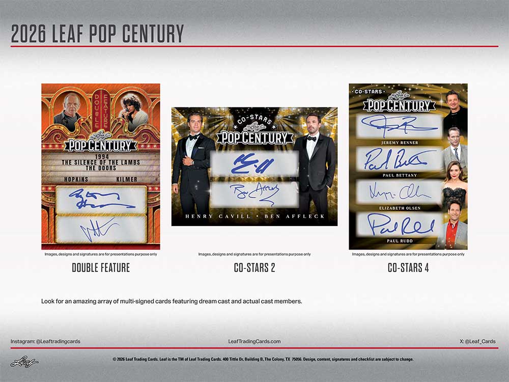 2026 Leaf Pop Century Trading Cards Box 3/27入荷！ ｜カード