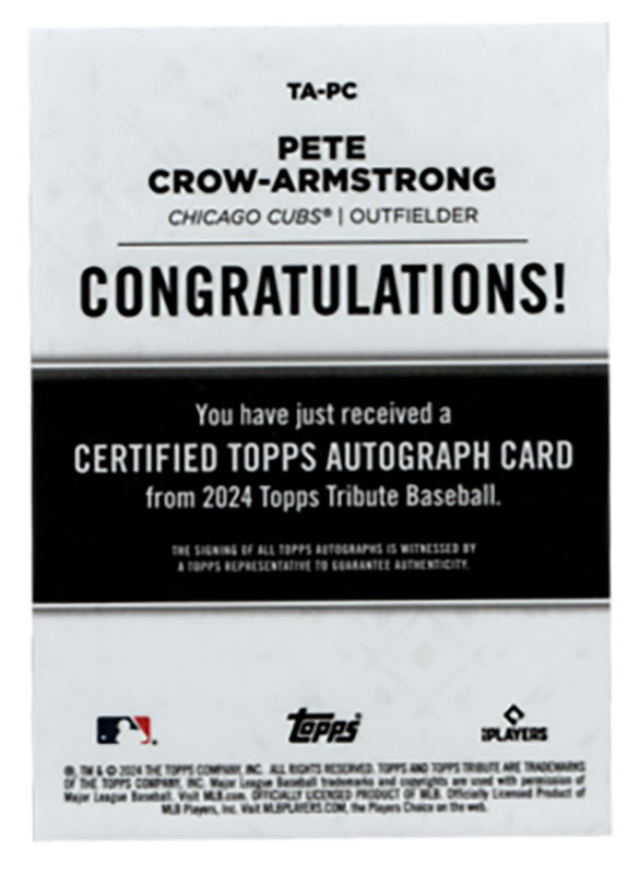 ピート・クロウ＝アームストロング/Pete Crow-Armstrong 2024 Topps