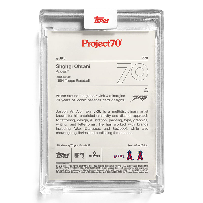 大谷翔平 #778 Topps Project70 Card Shohei Ohtani by JK5 2/18