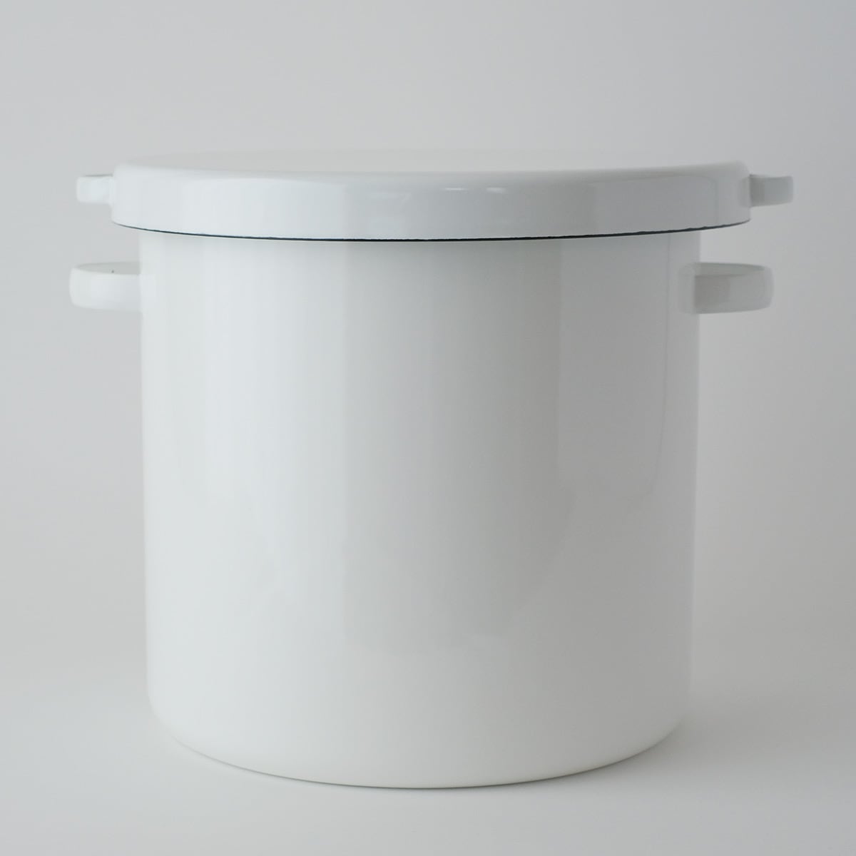 【野田琺瑯】ラウンドストッカー 24cm - 1 [10L/日本製/保存容器]