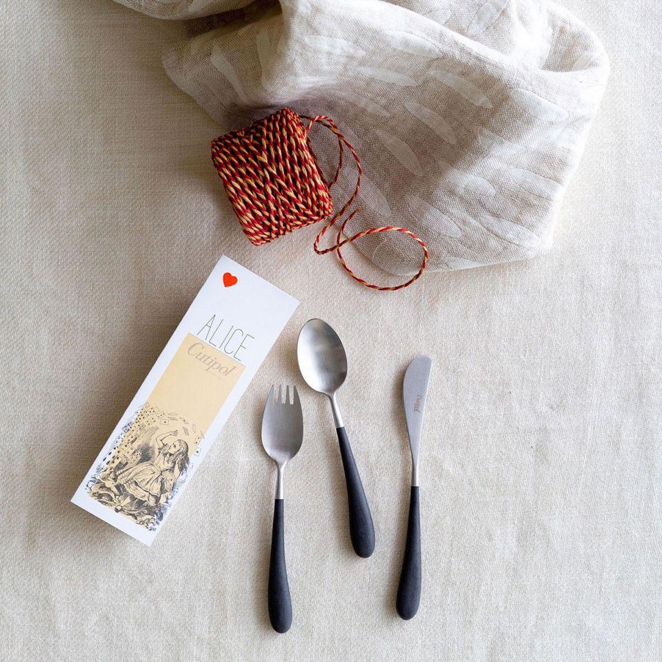 【Cutipol】クチポール アリス 子供用３種類セット Alice [スプーン／フォーク／ナイフ]