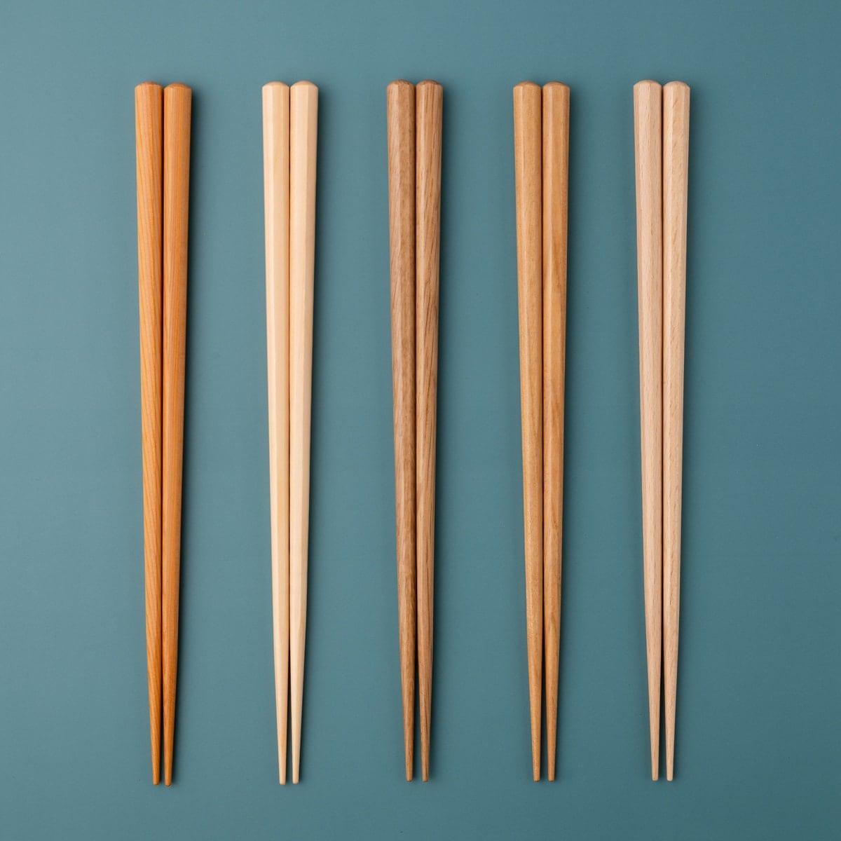 NATURAL COLORS ナチュラルカラーズ 八角 国産材 食洗対応箸 22.5cm お箸 [日本製/福井県/天然木]