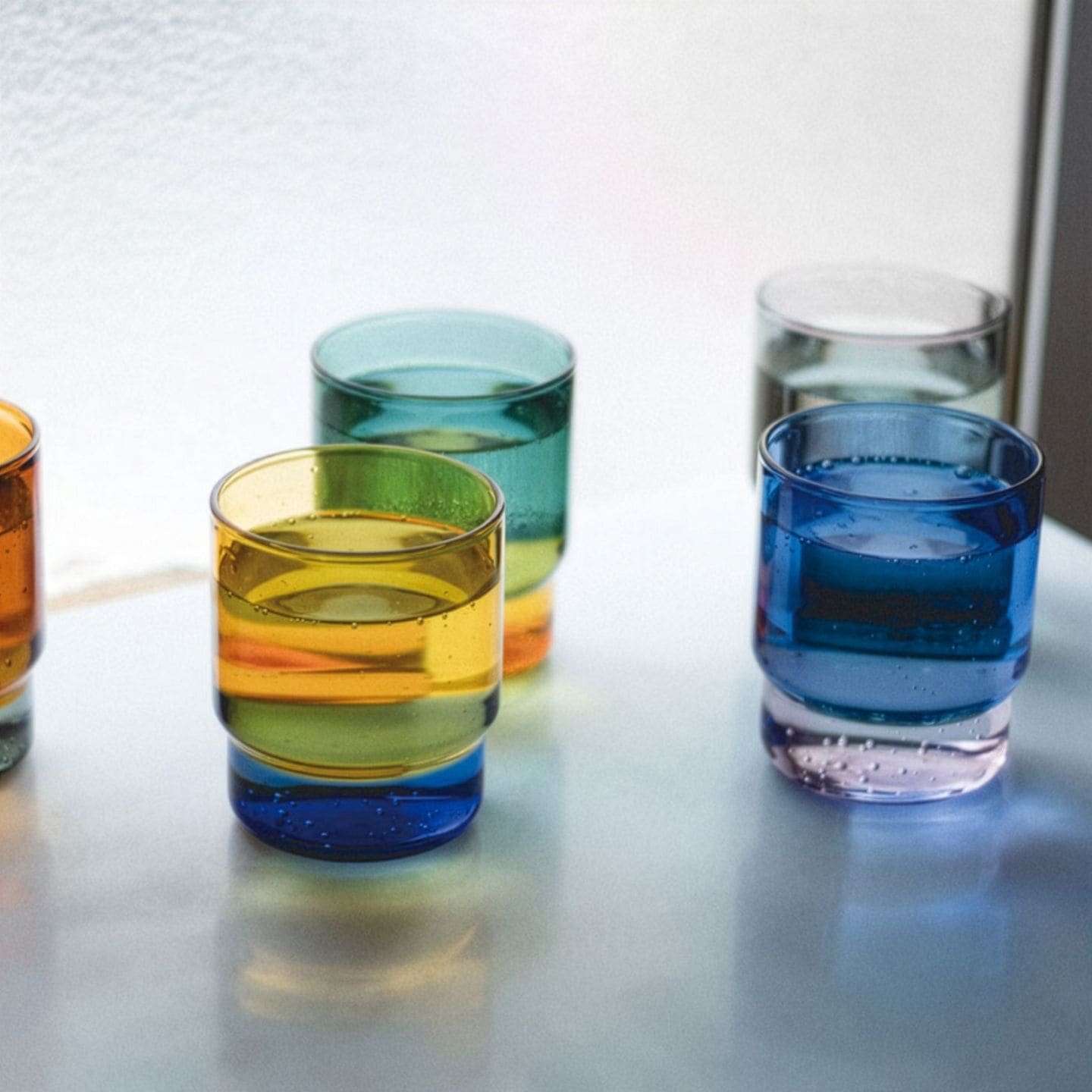 【amabro】 TWO TONE STACKING CUP（アマブロ ツートーンスタッキングカップ） [アマブロ/耐熱ガラス製/ 電子レンジOK]