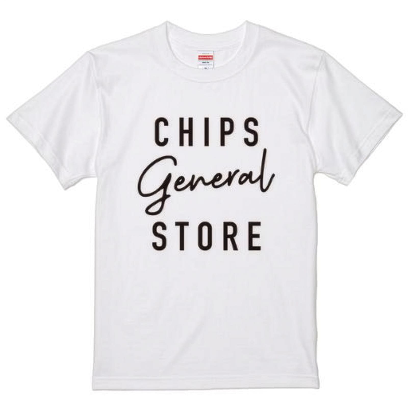 【オリジナルTシャツ】CHIPS GENERAL STORE 黒ロゴ 他商品との同梱不可 送料税込440円 [ ロゴＴ/綿100%/シンプル ]
