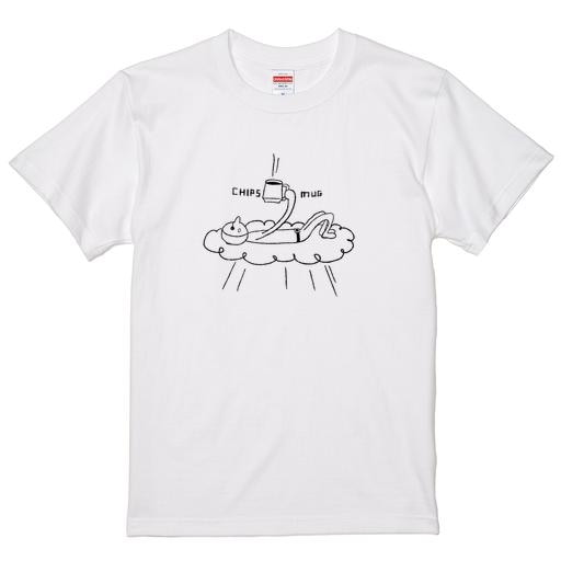 【オリジナルTシャツ】CHIPS GENERAL STORE 雲の上で休憩 他商品との同梱不可 送料税込440円 [ ロゴＴ/綿100%/シンプル ]