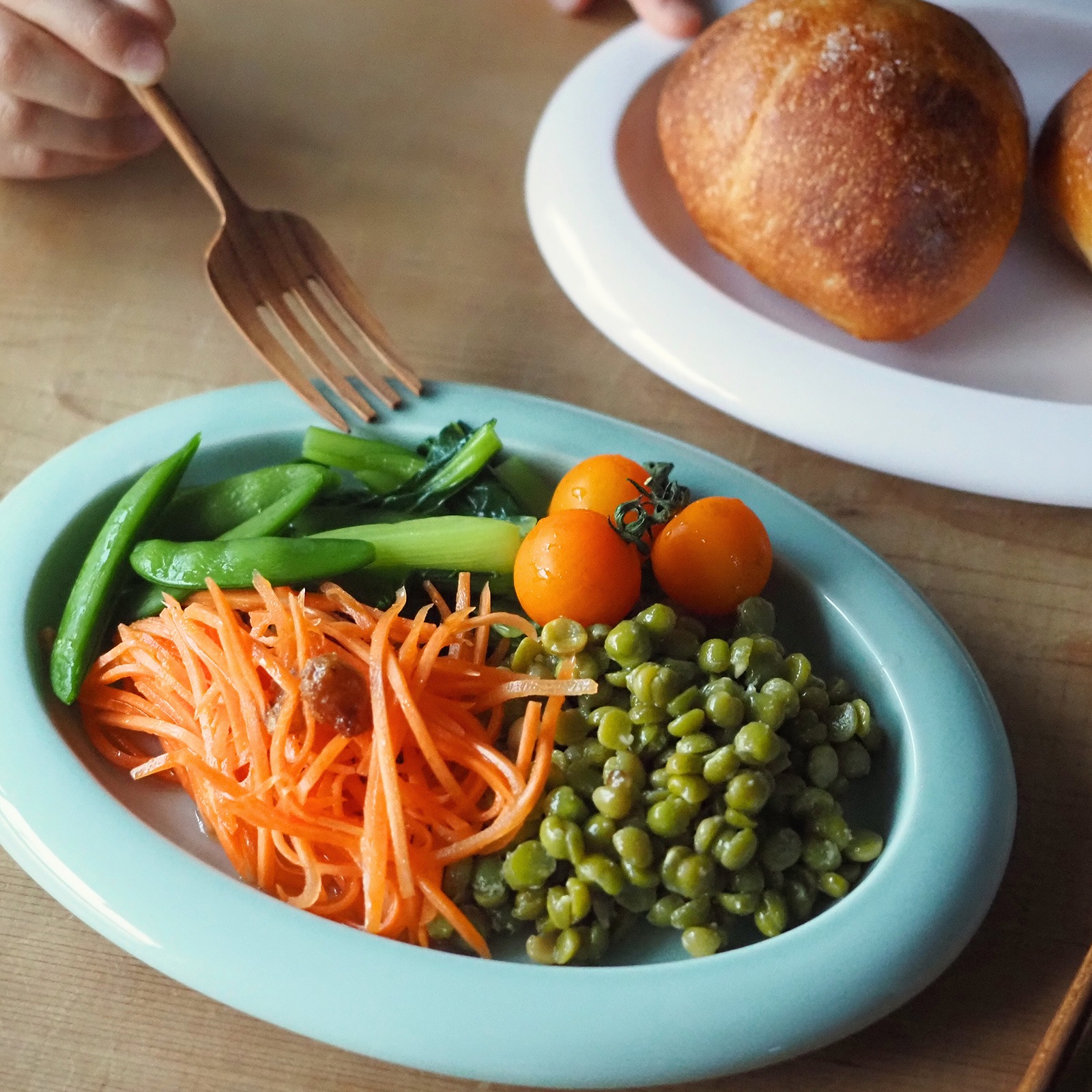 パンとごはんと】ポップな器 オーバルプレート M [日本製/美濃焼