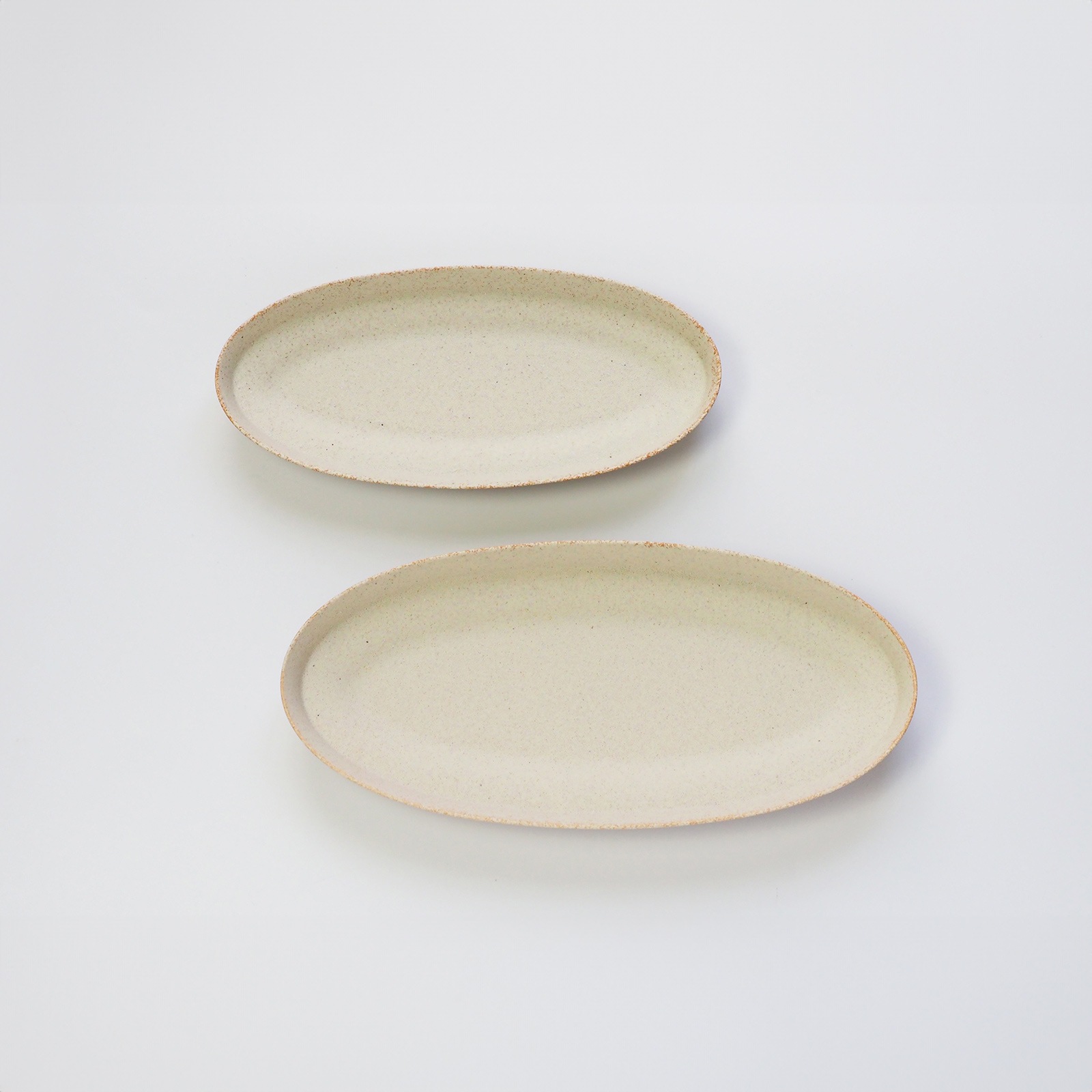 【パンとごはんと...】盛りやすい器 - 長皿 - オーバルプレート Ｌ [日本製/美濃焼/管理栄養士/菱沼未央/お店/M068]
