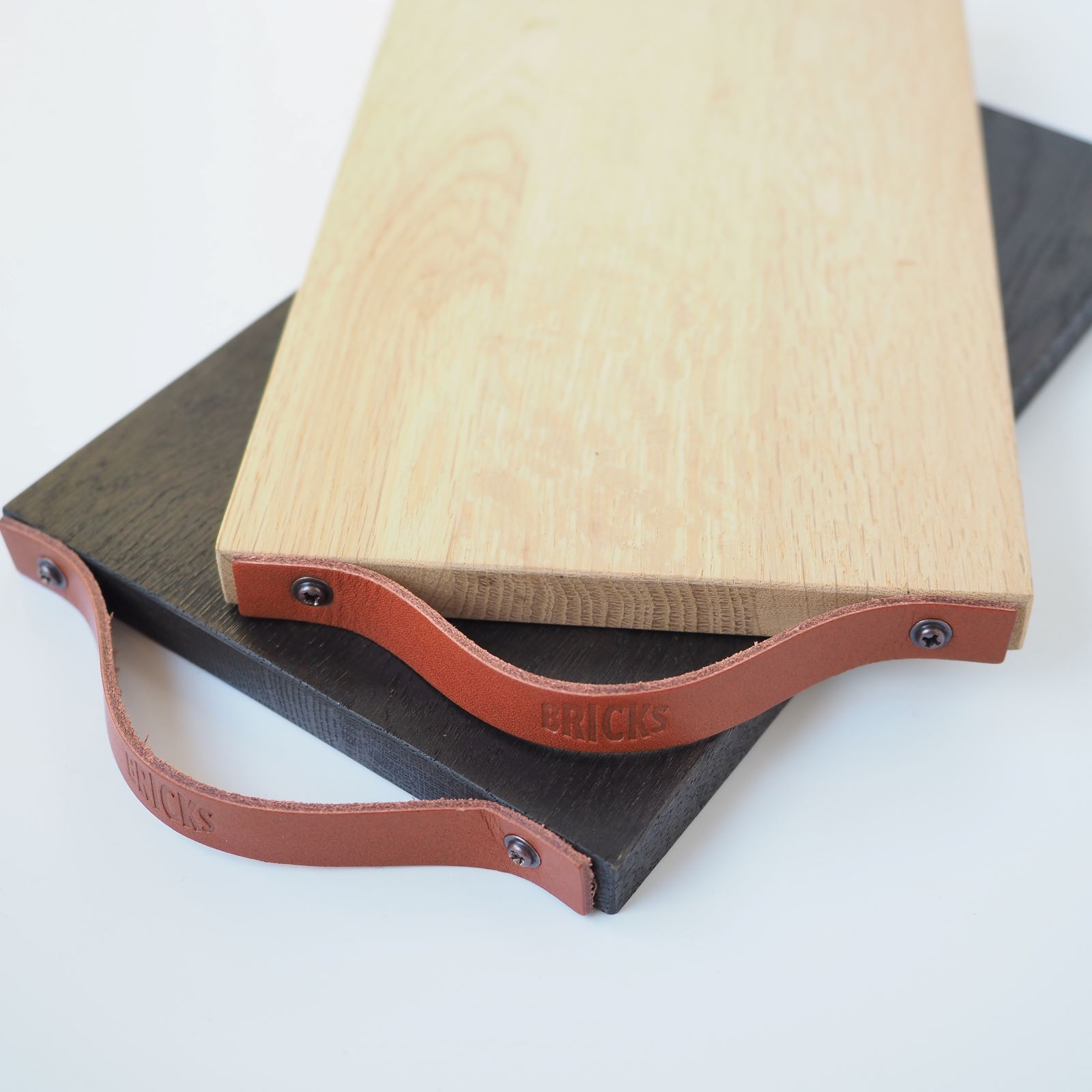BRICKS】ブリックス カッティングボード（本革付き）[まな板/本革/木製