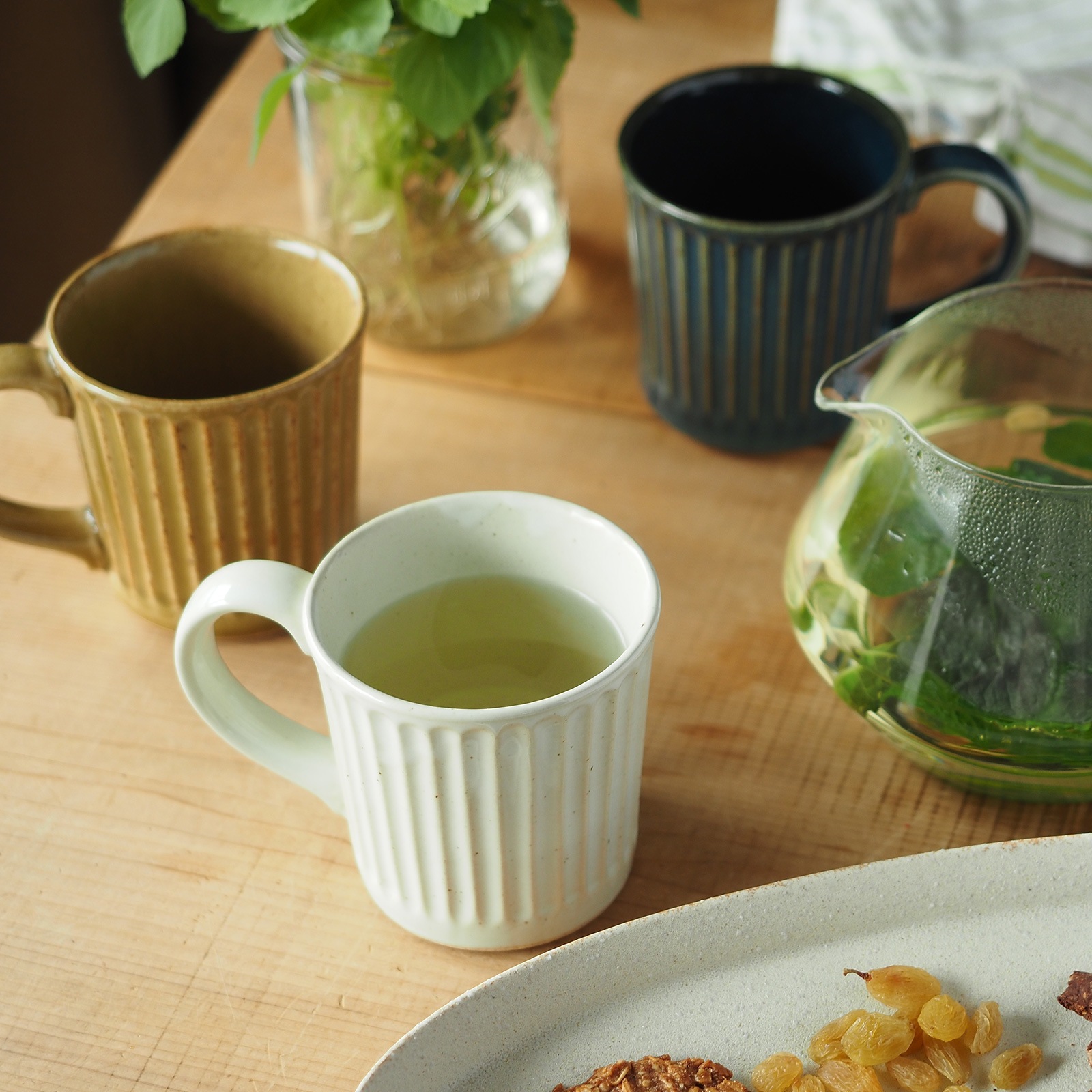 【パンとごはんと...】削ぎ目 マグ [日本製/美濃焼/菱沼未央/公式ショップ/お店/M059]