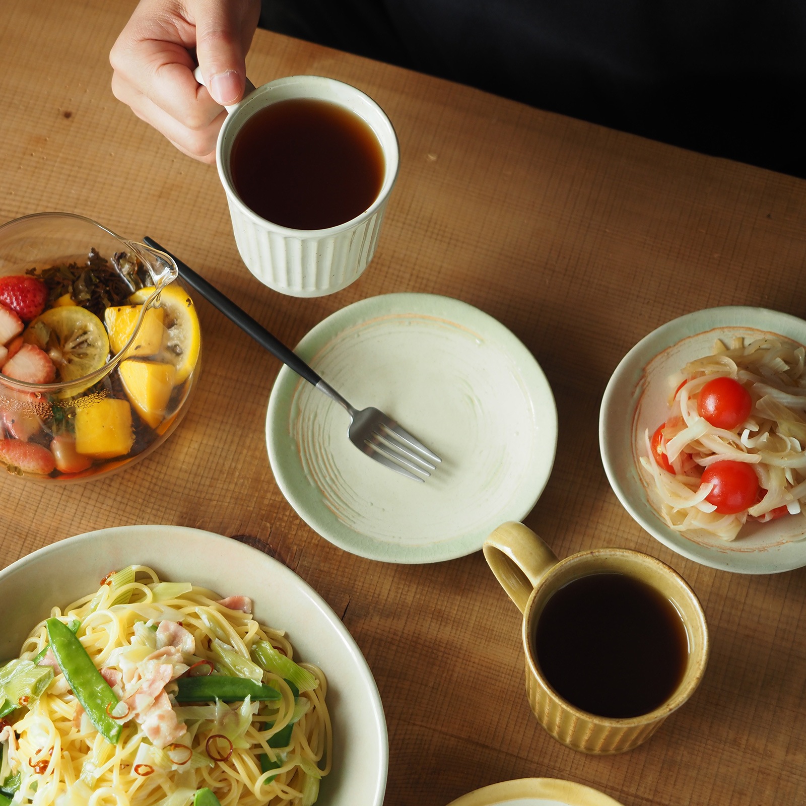 【パンとごはんと...】削ぎ目 マグ [日本製/美濃焼/菱沼未央/公式ショップ/お店/M059]
