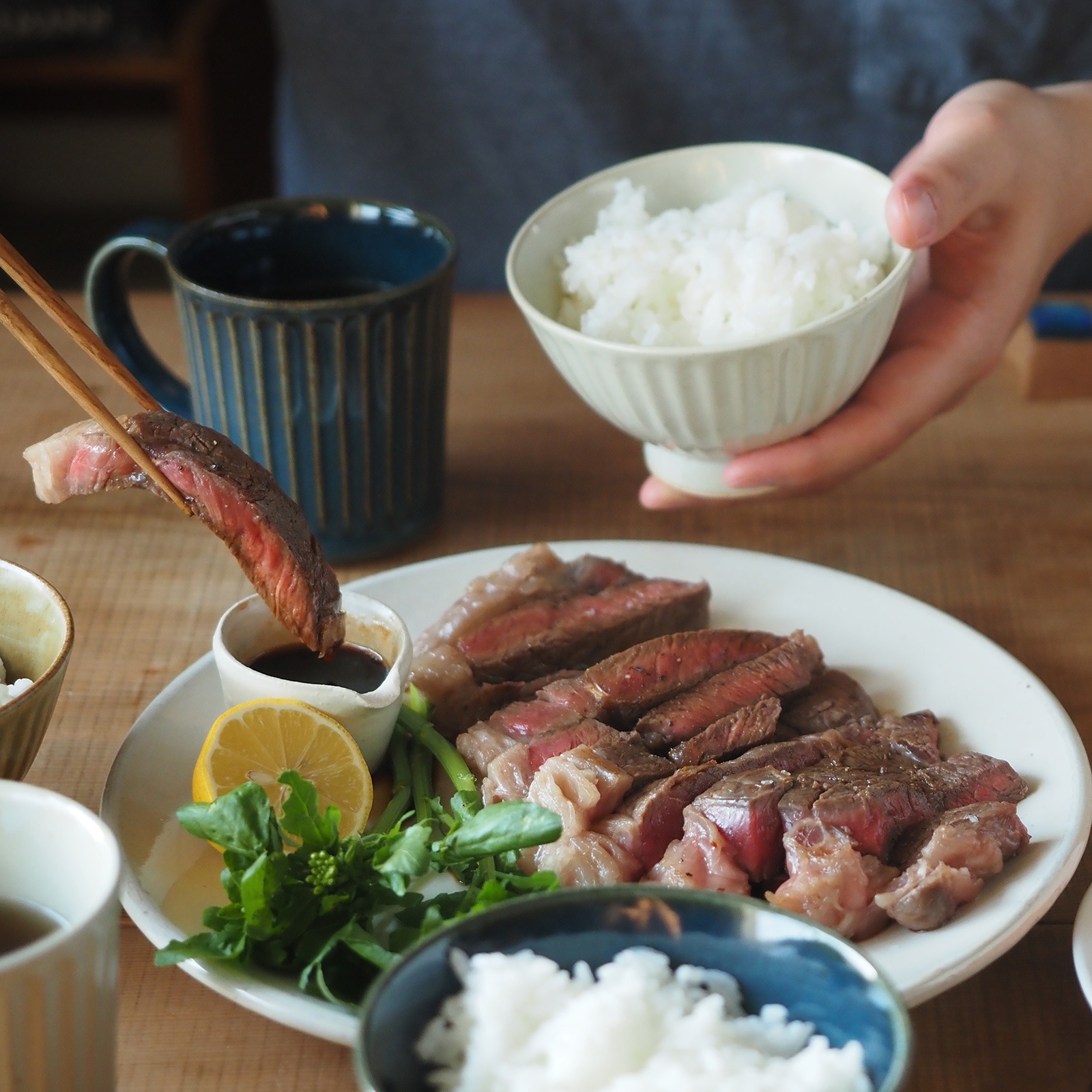 パンとごはんと】削ぎ目 マグ [日本製/美濃焼/菱沼未央/公式