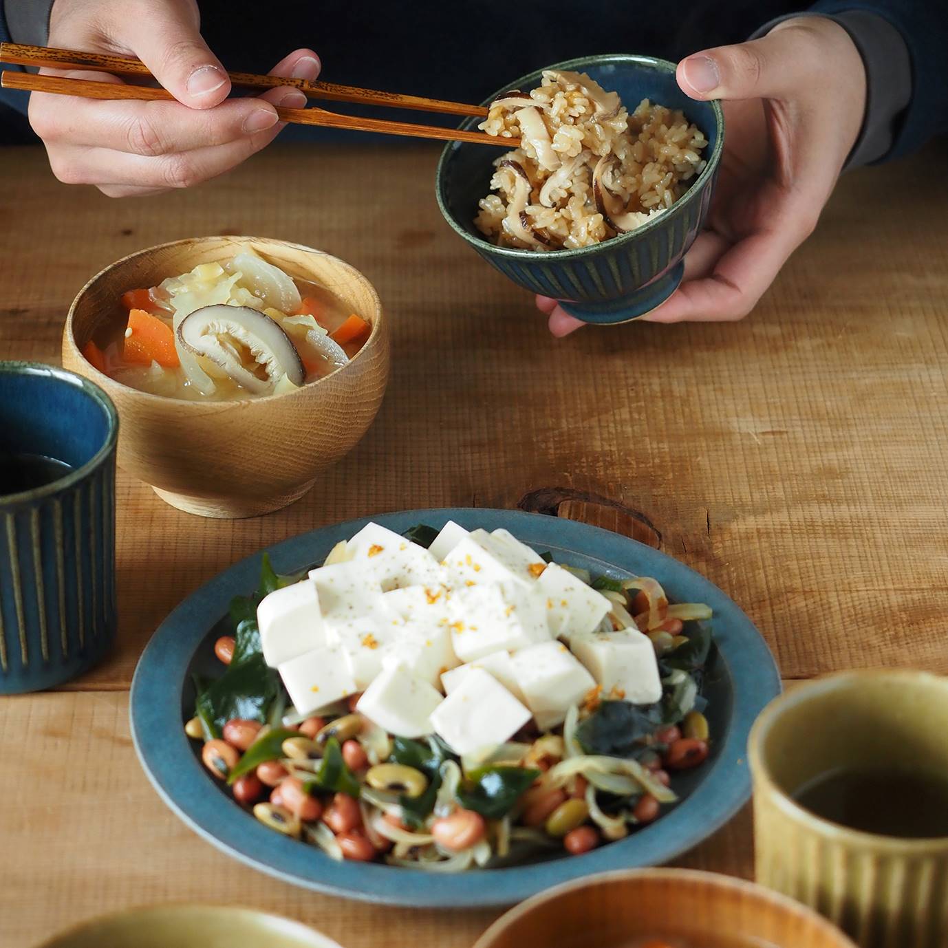 パンとごはんと】削ぎ目 ライスボウル（茶碗） [日本製/美濃焼/菱沼