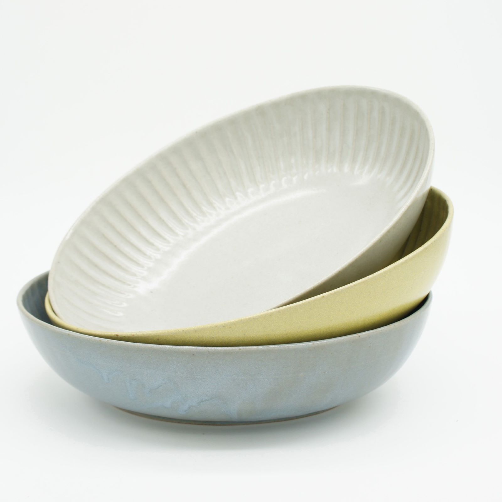 パンとごはんと】ひらひらの器 オーバルボウル [日本製/美濃焼/菱沼