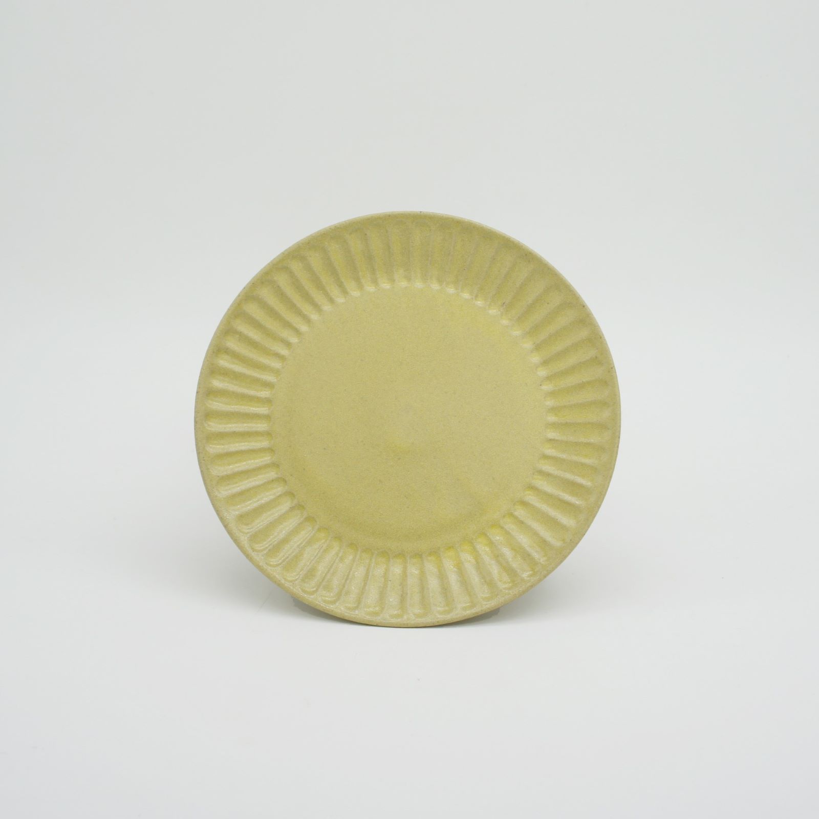 【パンとごはんと...】ひらひらの器 ラウンドプレート S  [日本製/美濃焼/菱沼未央/公式ショップ/お店/M042]