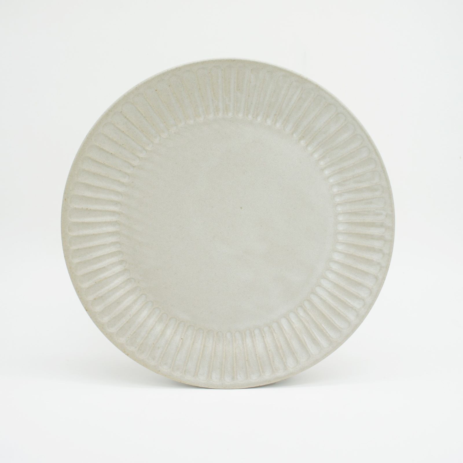 【パンとごはんと...】ひらひらの器 ラウンドプレート L  [日本製/美濃焼/菱沼未央/公式ショップ/お店/M044]