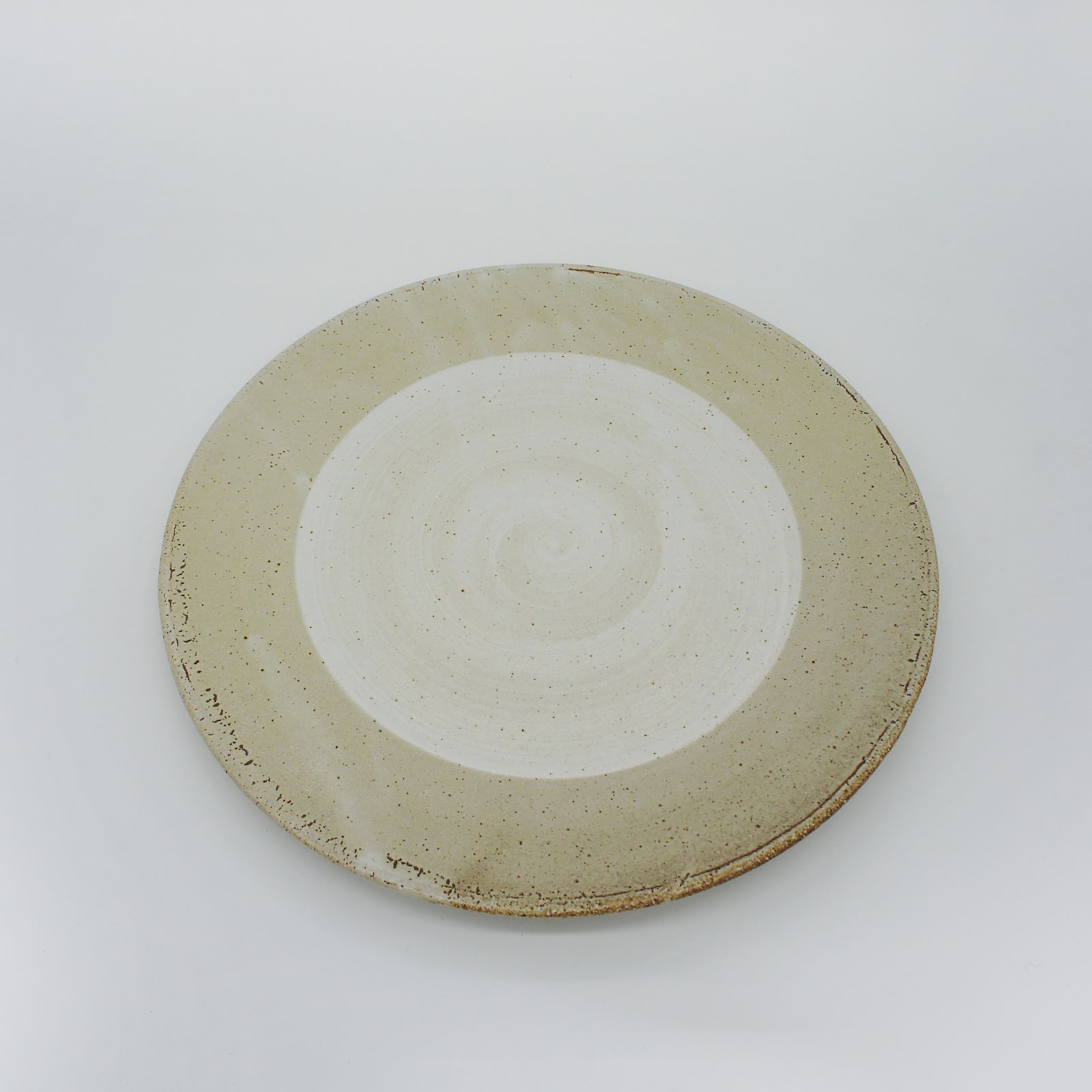 【パンとごはんと...】まるい縁取りの陶器 プレートL [日本製/美濃焼/菱沼未央/公式ショップ/お店/M003]