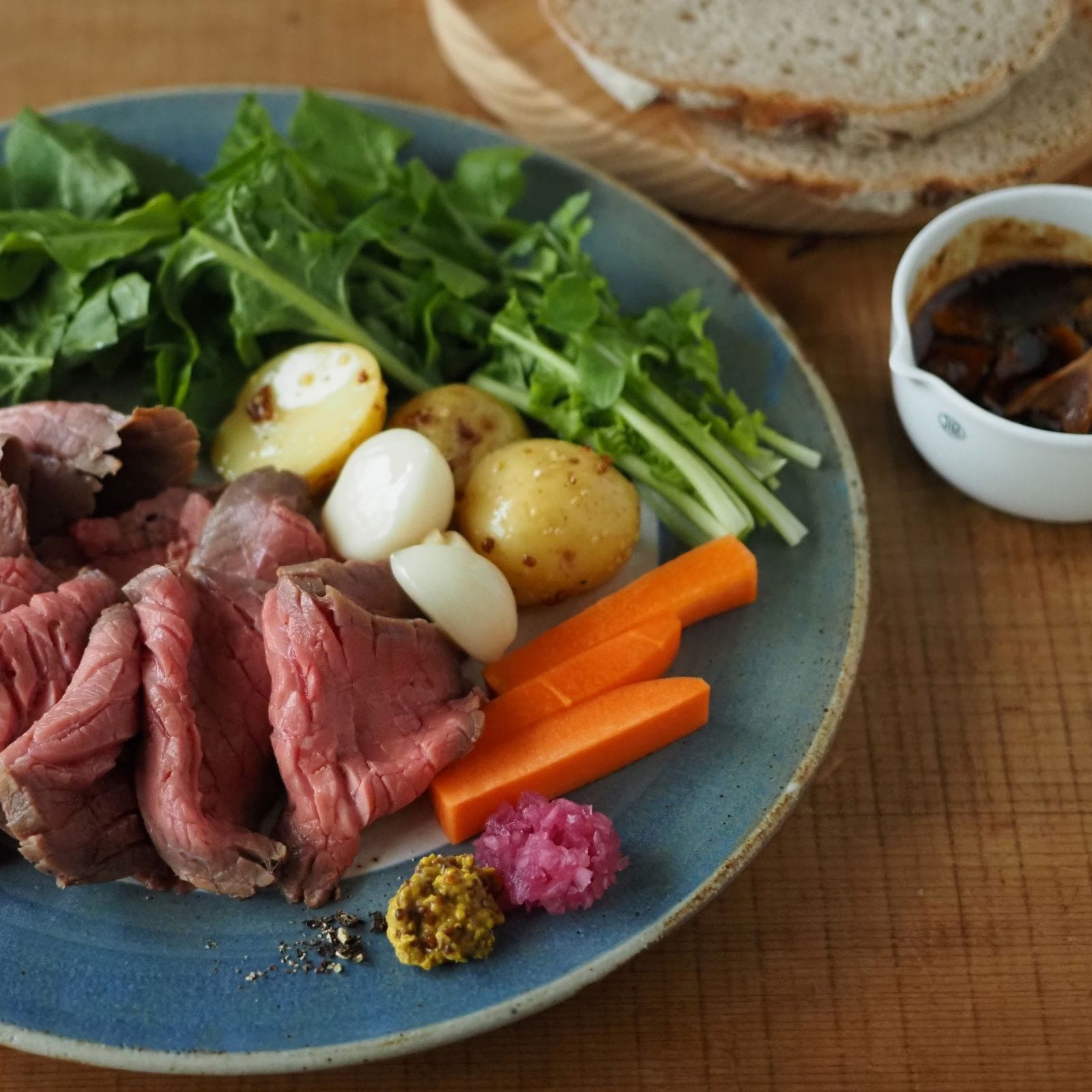 パンとごはんと】まるい縁取りの陶器 プレートM [日本製/美濃