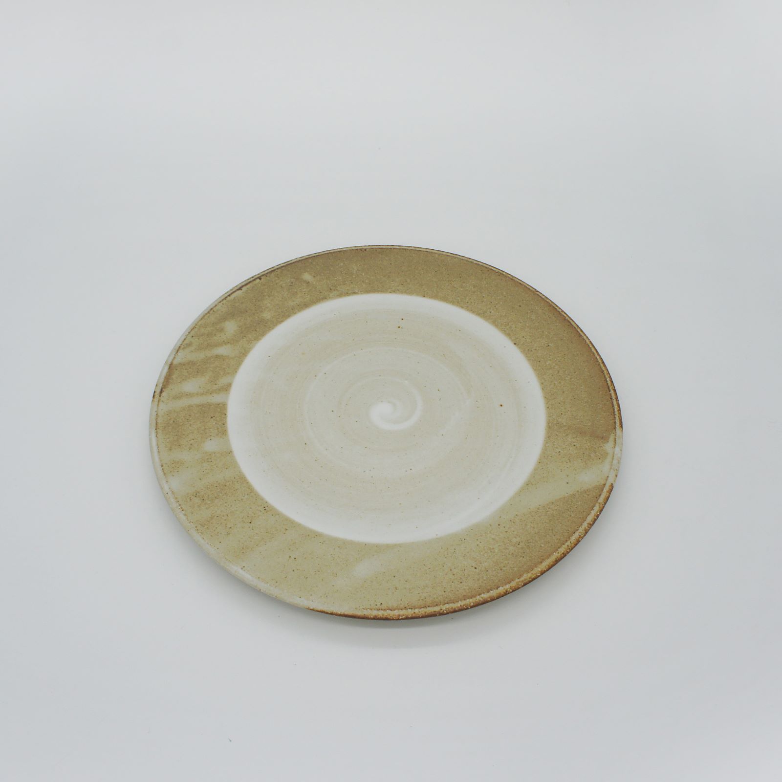 パンとごはんと】まるい縁取りの陶器 プレートM [日本製/美濃
