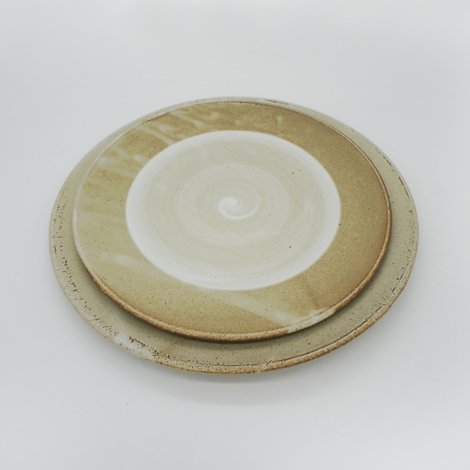 【パンとごはんと...】まるい縁取りの陶器 プレートM [日本製/美濃焼/菱沼未央/公式ショップ/お店/M002]