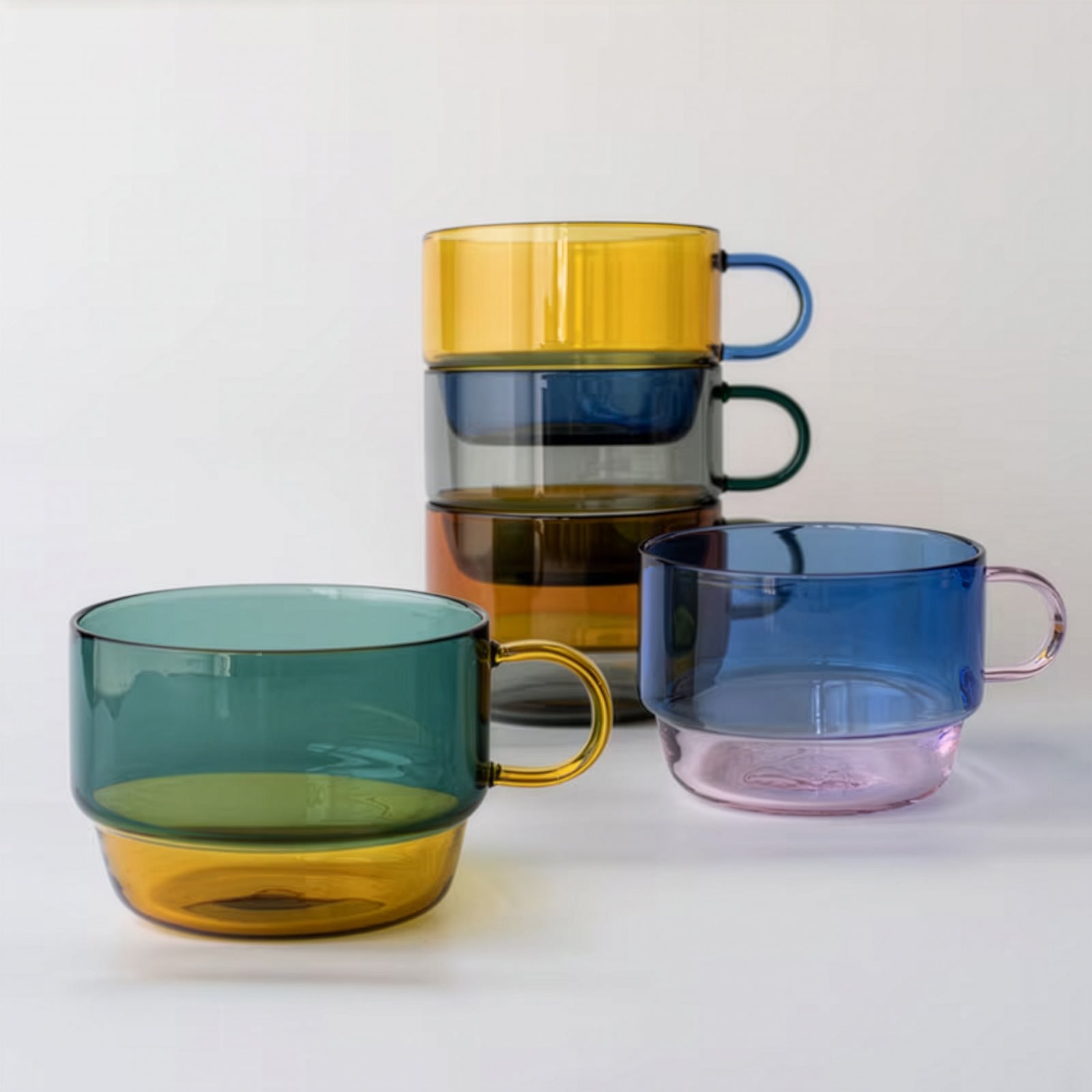 【amabro】 TWO TONE STACKING MUG（アマブロ ツートーンスタッキングマグ） [アマブロ/耐熱ガラス製/ 電子レンジOK]