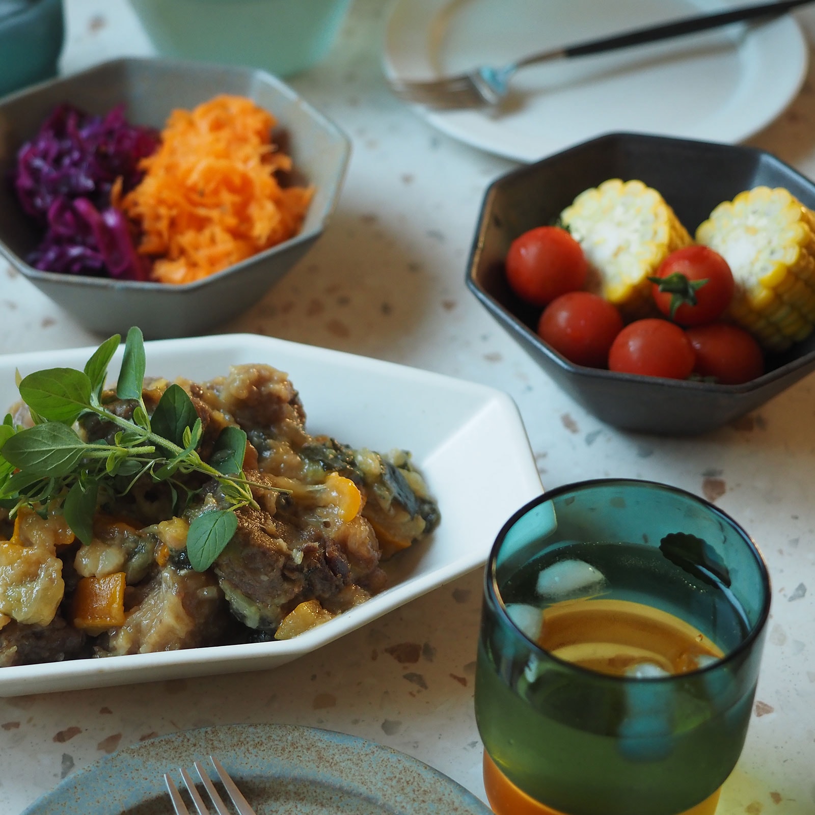 【amabro】 TWO TONE STACKING CUP（アマブロ ツートーンスタッキングカップ） [アマブロ/耐熱ガラス製/ 電子レンジOK]