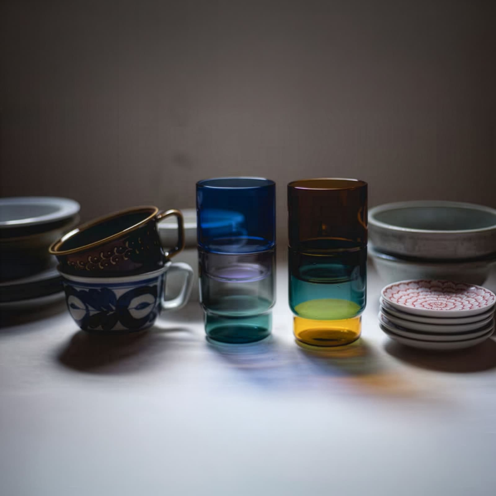 【amabro】 TWO TONE STACKING CUP（アマブロ ツートーンスタッキングカップ） [アマブロ/耐熱ガラス製/ 電子レンジOK]