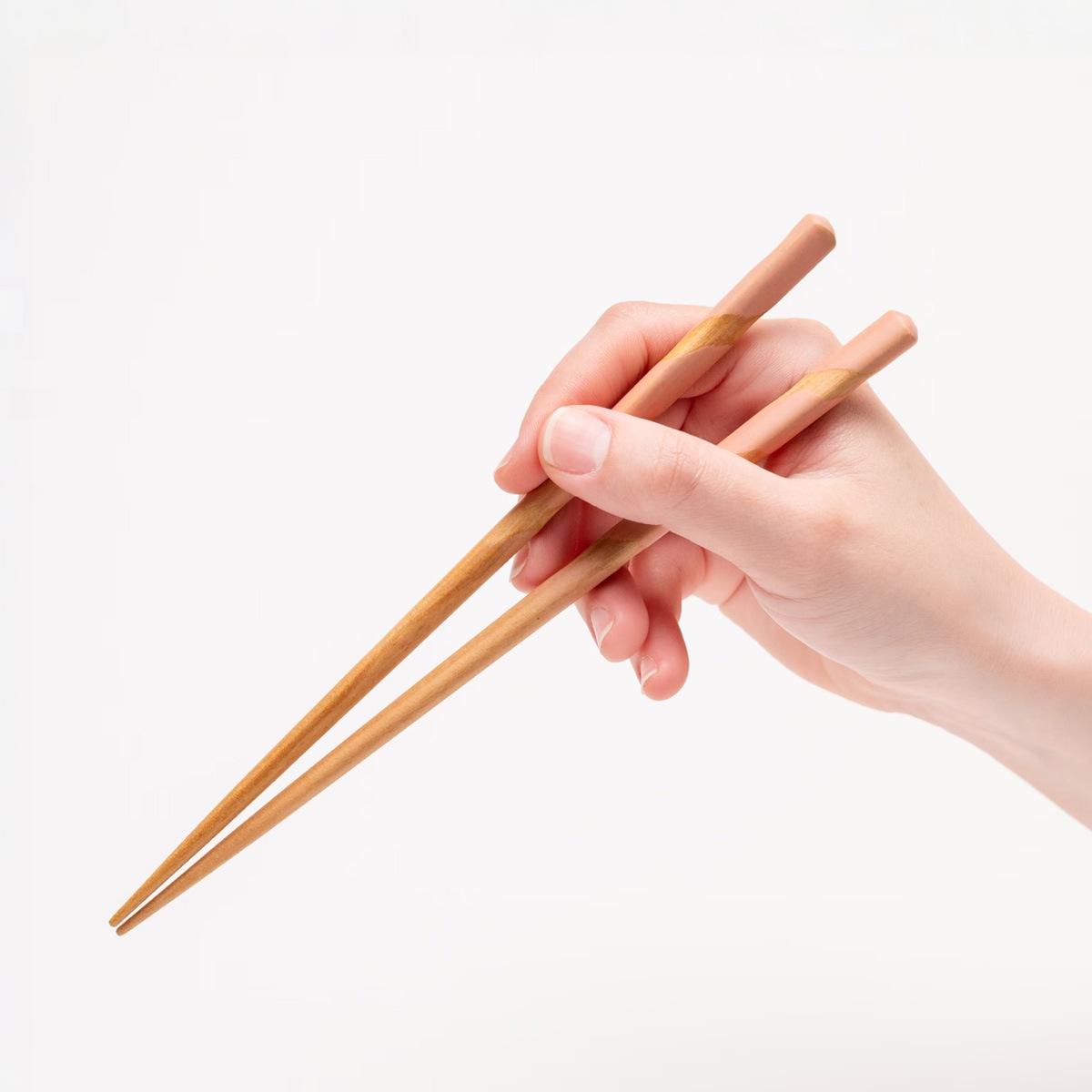 【箸蔵まつかん】もてるん箸 ６歳から大人まで ３サイズ 管理栄養士 菱沼未央さん監修 持ち方をアシスト 食洗機対応 [日本製/福井県/天然木（桜の木）]