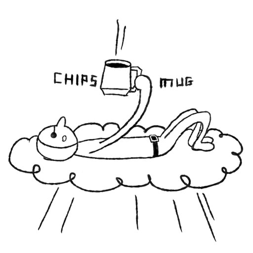 【オリジナルTシャツ】CHIPS GENERAL STORE 雲の上で休憩 他商品との同梱不可 送料税込440円 [ ロゴＴ/綿100%/シンプル ]
