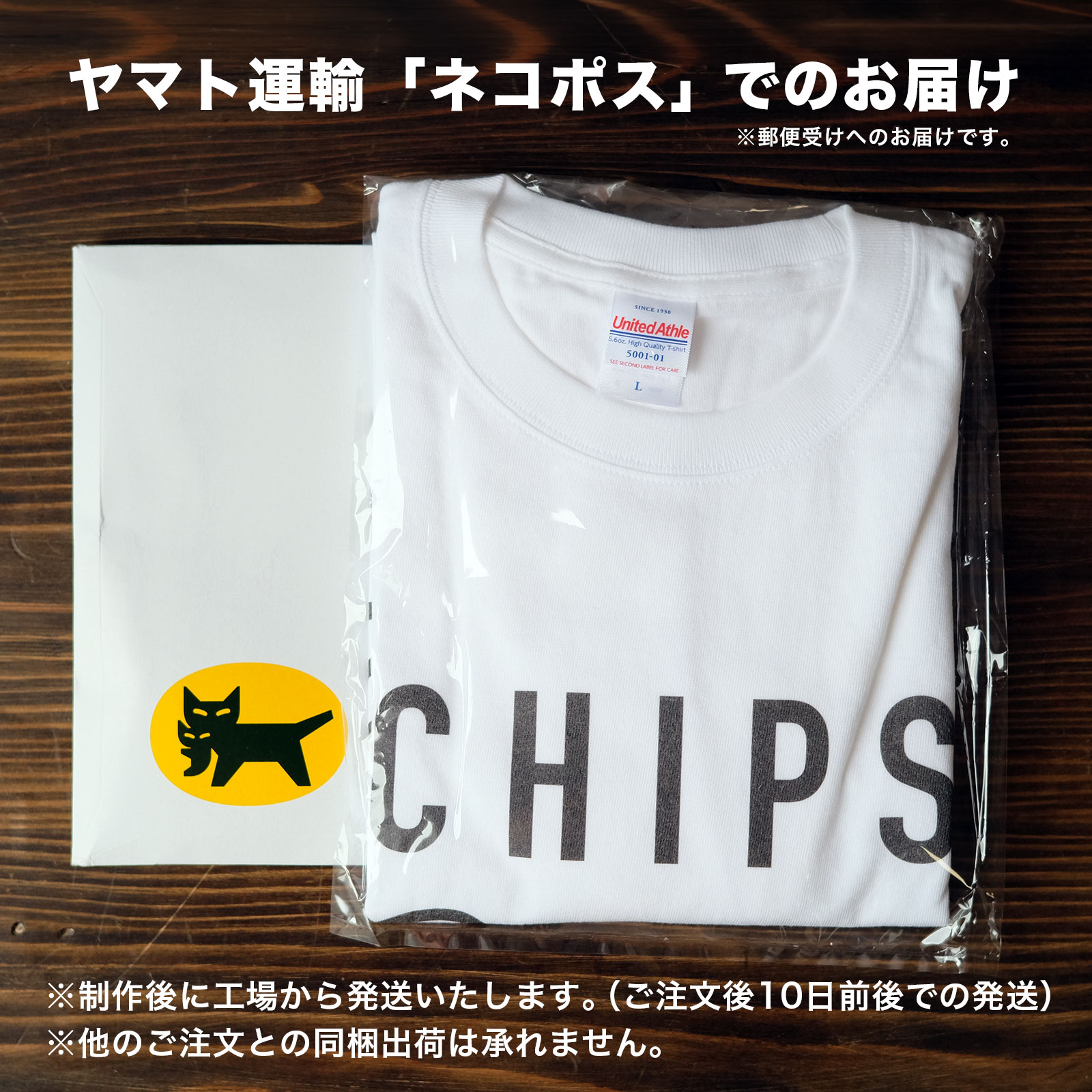 【オリジナルTシャツ】CHIPS GENERAL STORE 雲の上で休憩 他商品との同梱不可 送料税込440円 [ ロゴＴ/綿100%/シンプル ]
